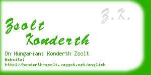 zsolt konderth business card